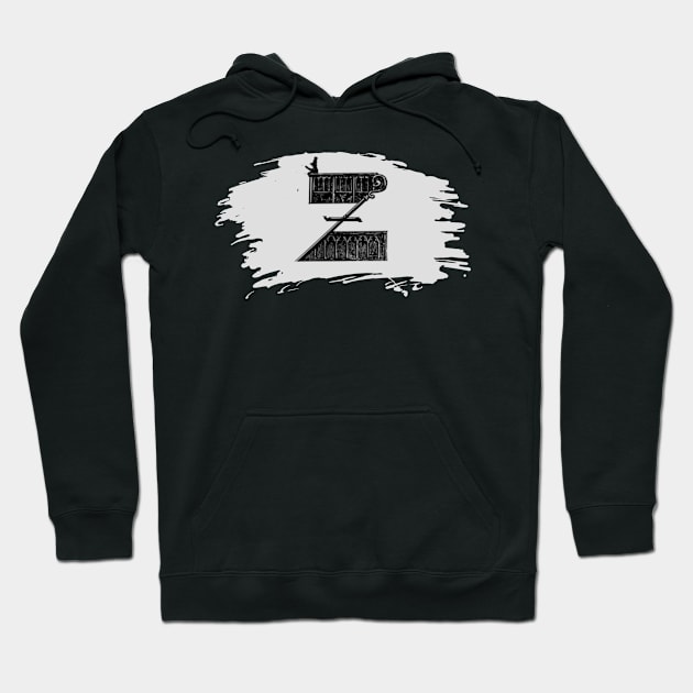 Gothic letter Z – Alphabet typography Hoodie by IrvinGoth Garden